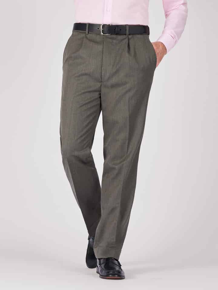 Men's Gray Wool and Silk Pants