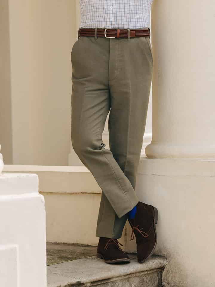 Men's Loden Green Moleskin Pants