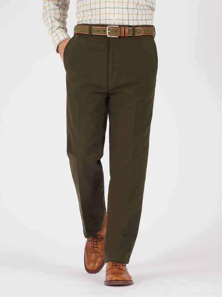 Men's Pine Green Moleskin Pants