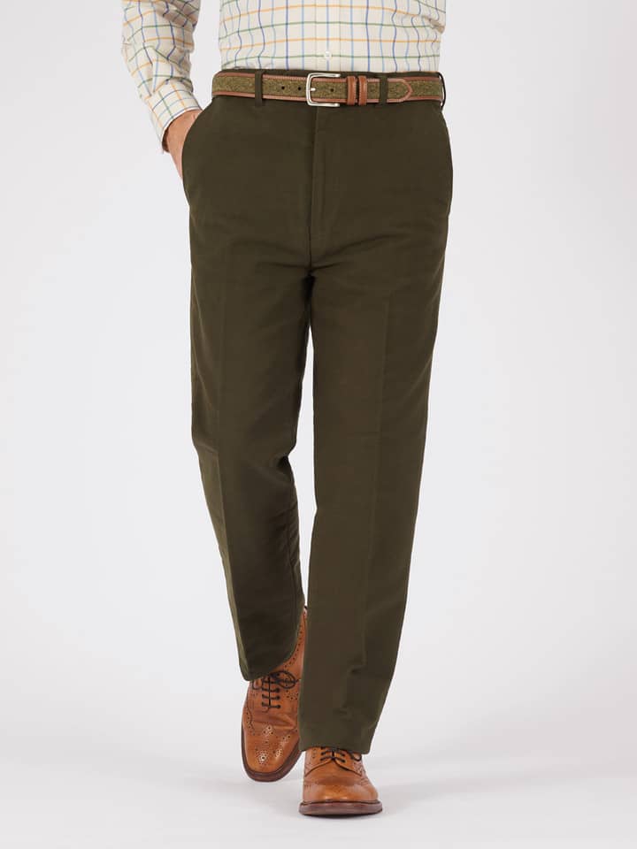 Men's Pine Green Moleskin Pants