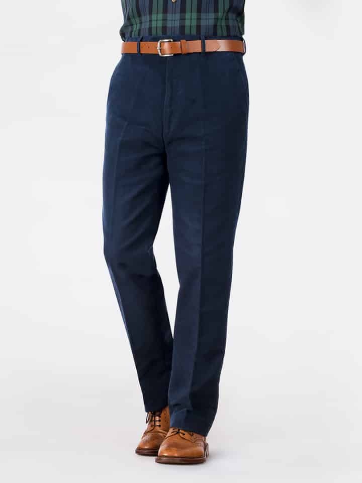Men's Indigo Blue Moleskin Pants