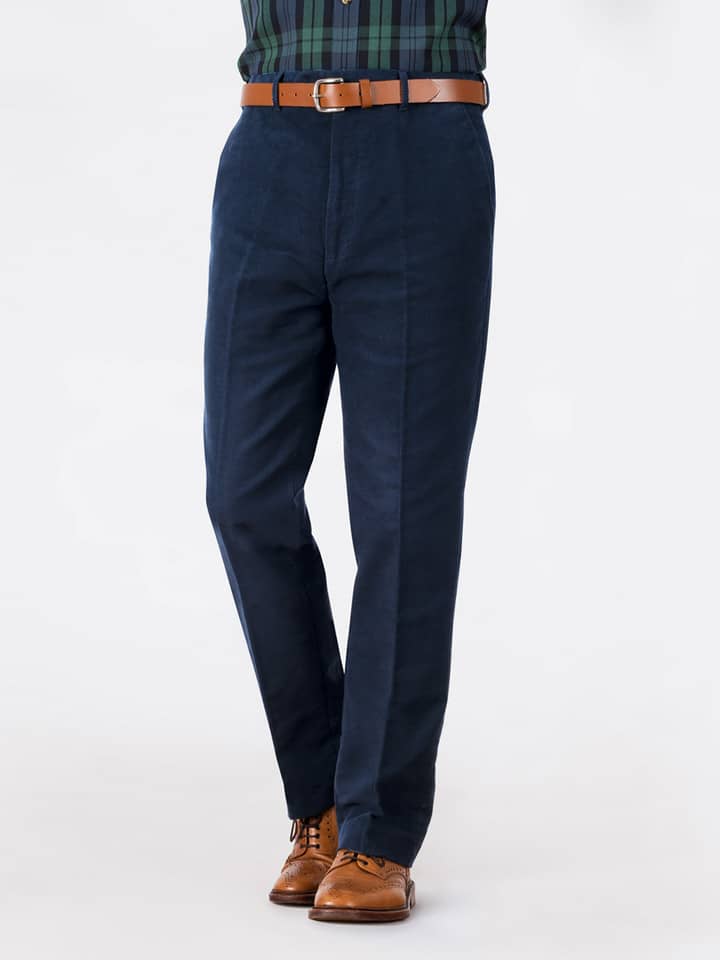 Men's Indigo Blue Moleskin Pants