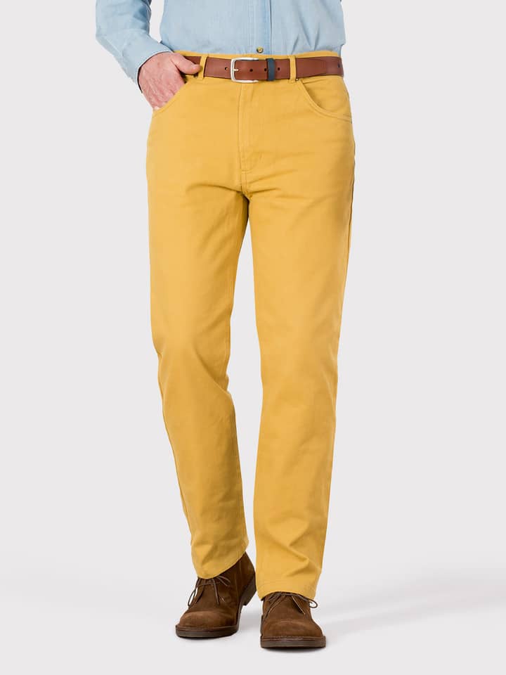 Men's Mustard Drill Jeans