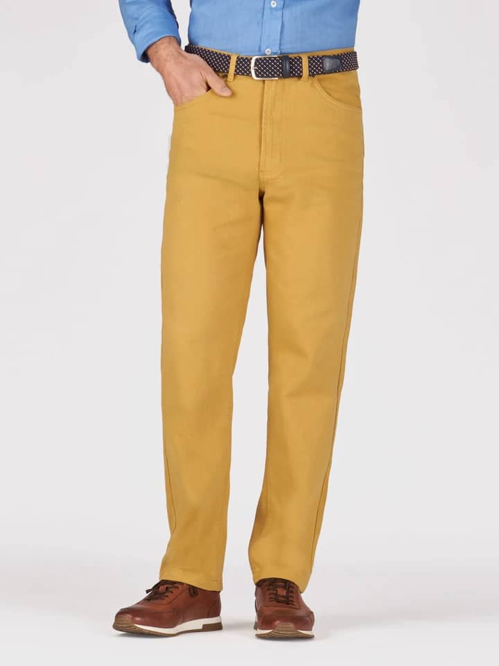 Men's Mustard Drill Jeans