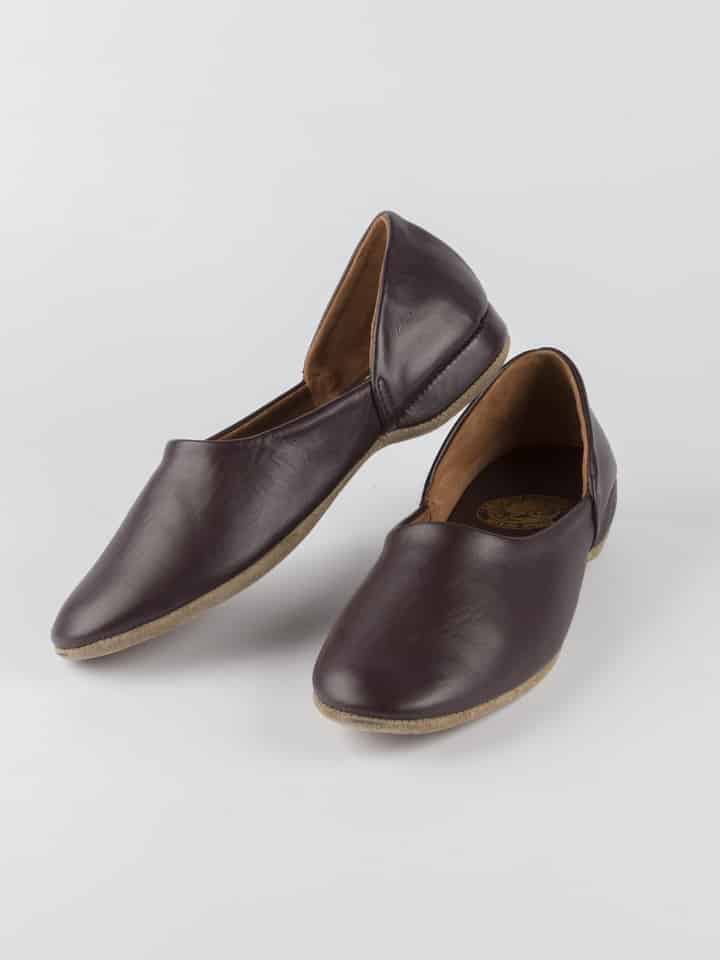 Wine Draper Leather Slippers