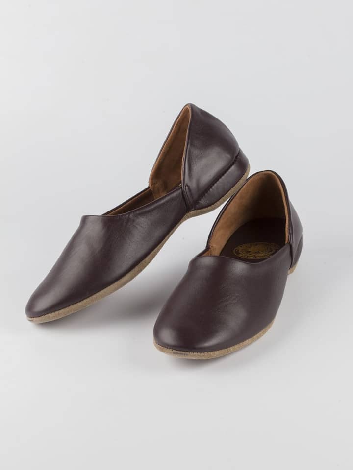 Wine Draper Leather Slippers