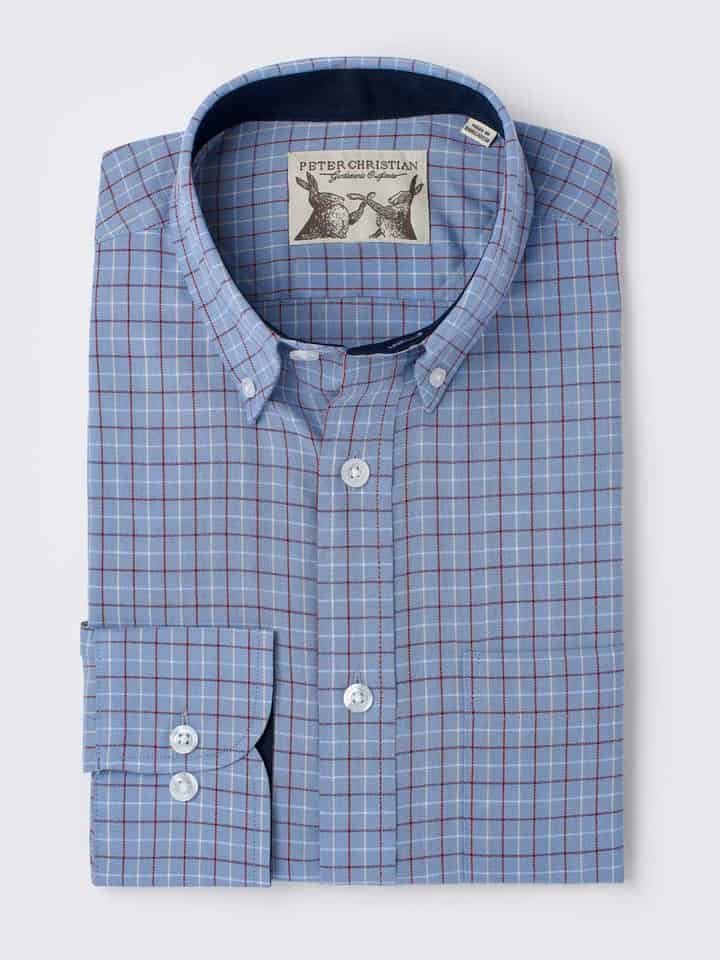 Men's Blue Colorful Check Cotton Shirt