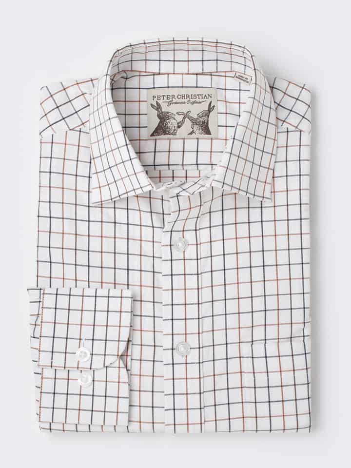 Men's Brown County Tattersall Check Shirt