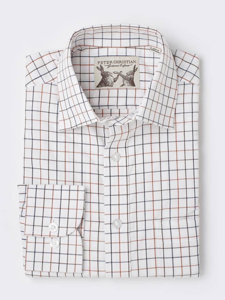 Men's Brown County Tattersall Check Shirt