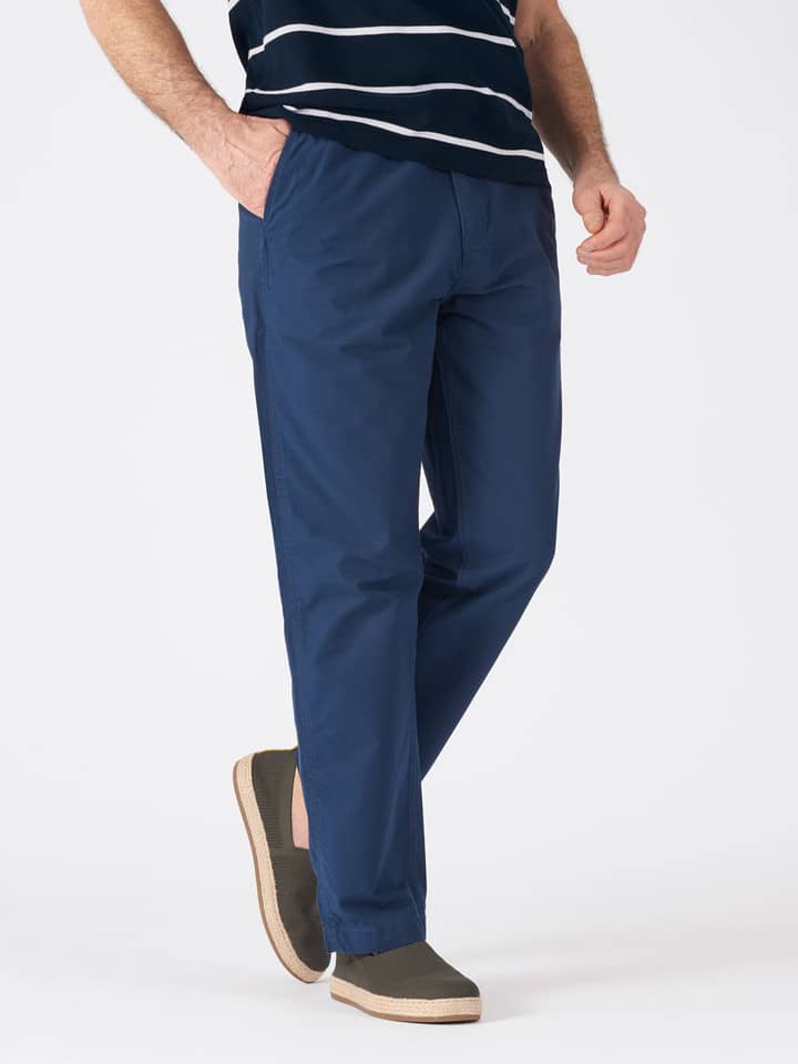 Men's Navy Blue Drawstring Waist Pants