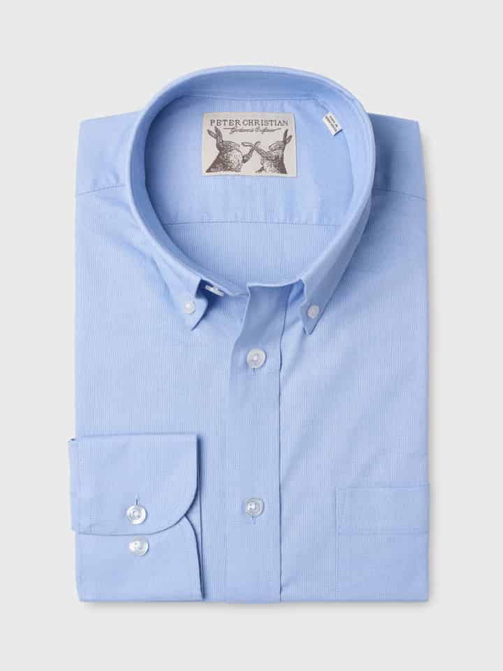 Men's Blue Cotton Shirt