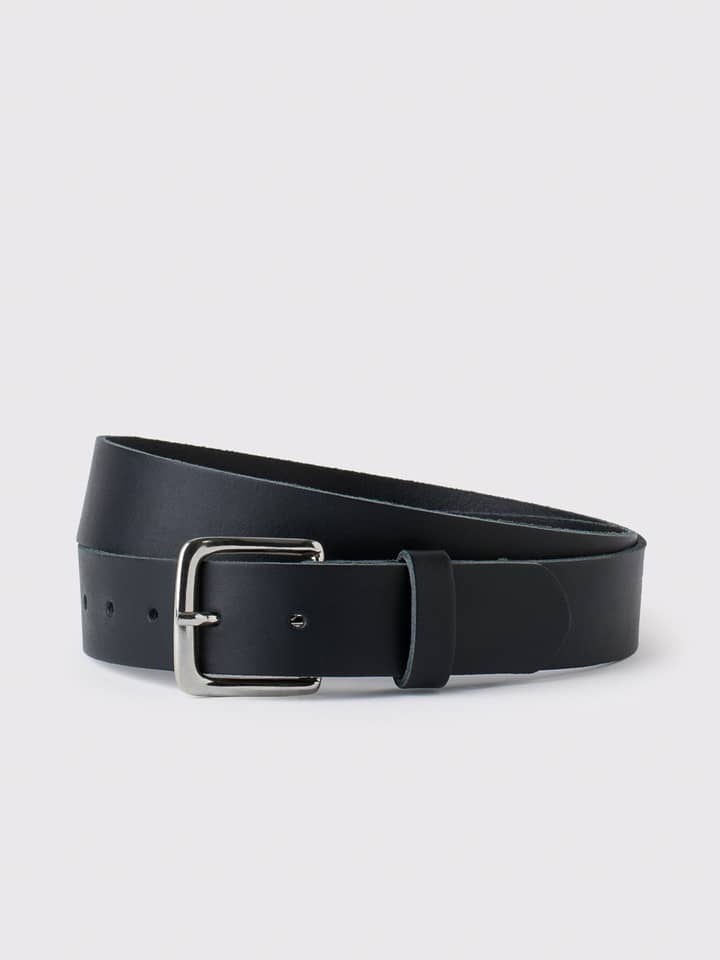 Black Leather Trouser Belt