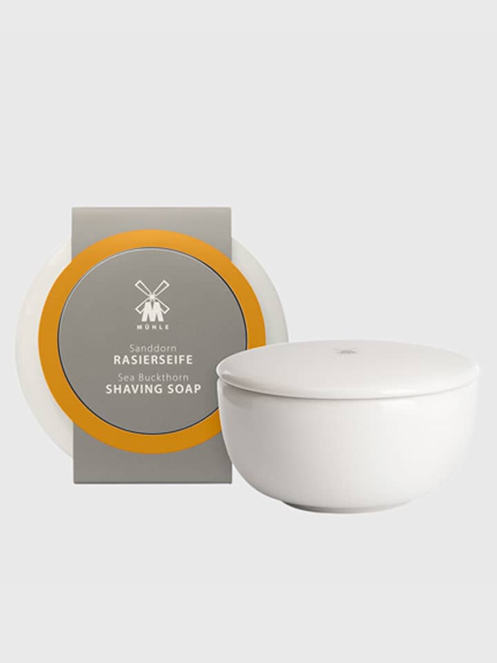 MÜHLE Porcelain Dish & Sea Buckthorn Shaving Soap