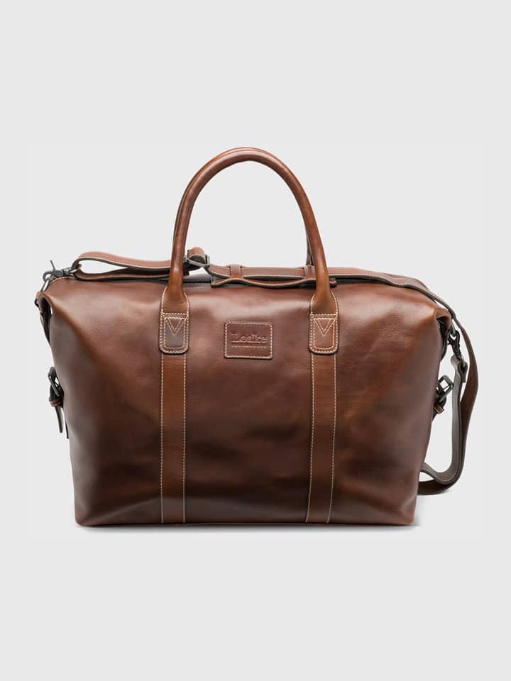 Balmoral Leather Overnight Bag in Brown