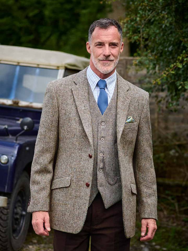Oat Harris Tweed® 2 Piece Jacket & Vest
