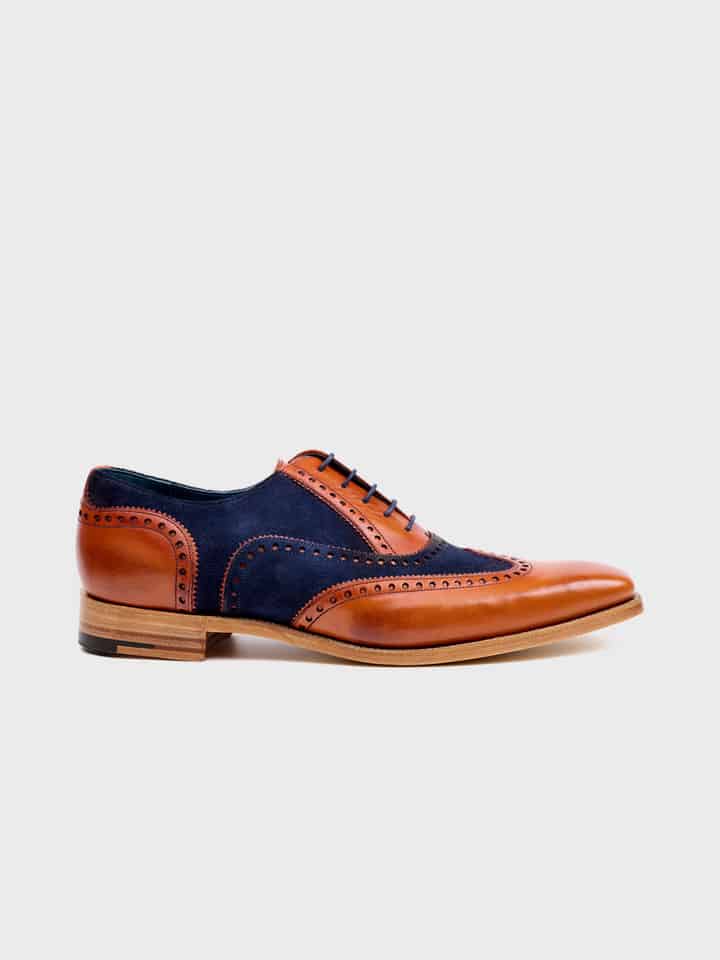 Barker Tan & Blue Spencer Shoe