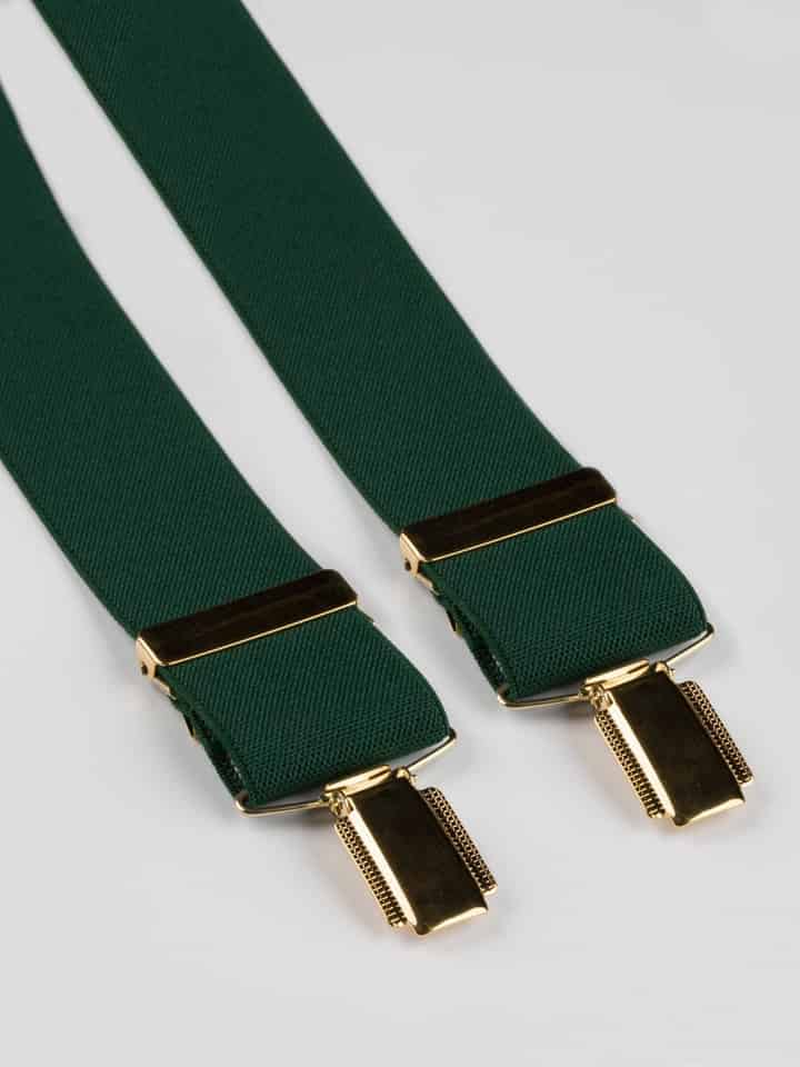 Green Wide Suspenders Close-up