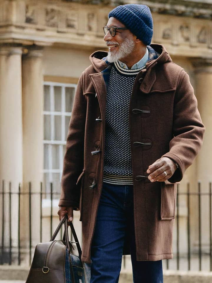 Chocolate Brown Duffle Coat model 01