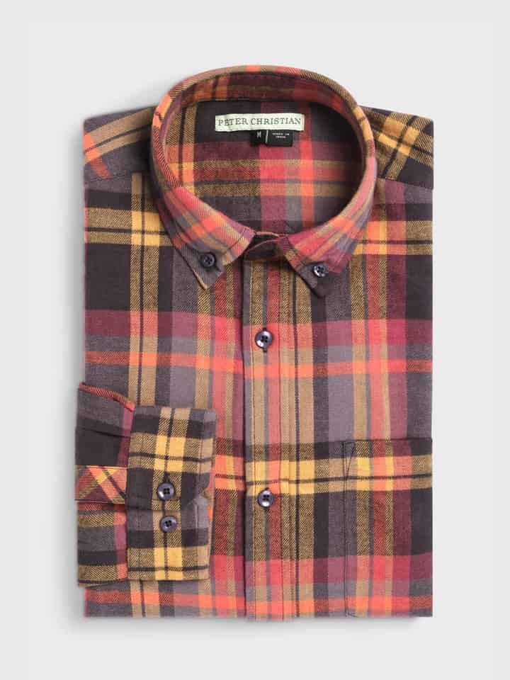 Autumn Brushed Check Shirt Folded