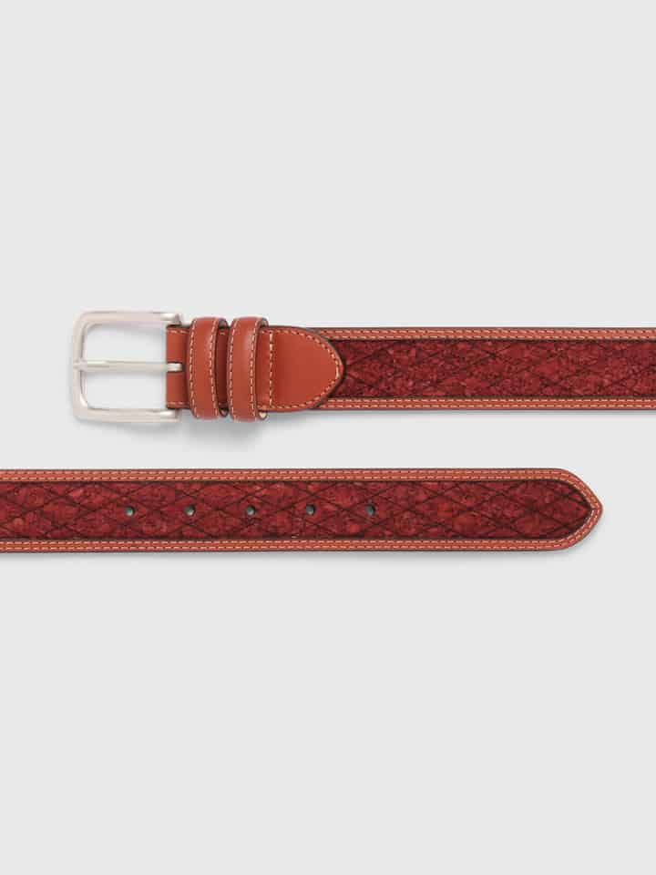 Red Cork Leather Belt