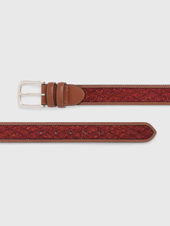 Red Cork Leather Belt