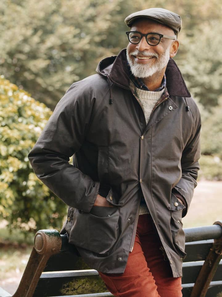 Model wears Wax Cotton Jacket