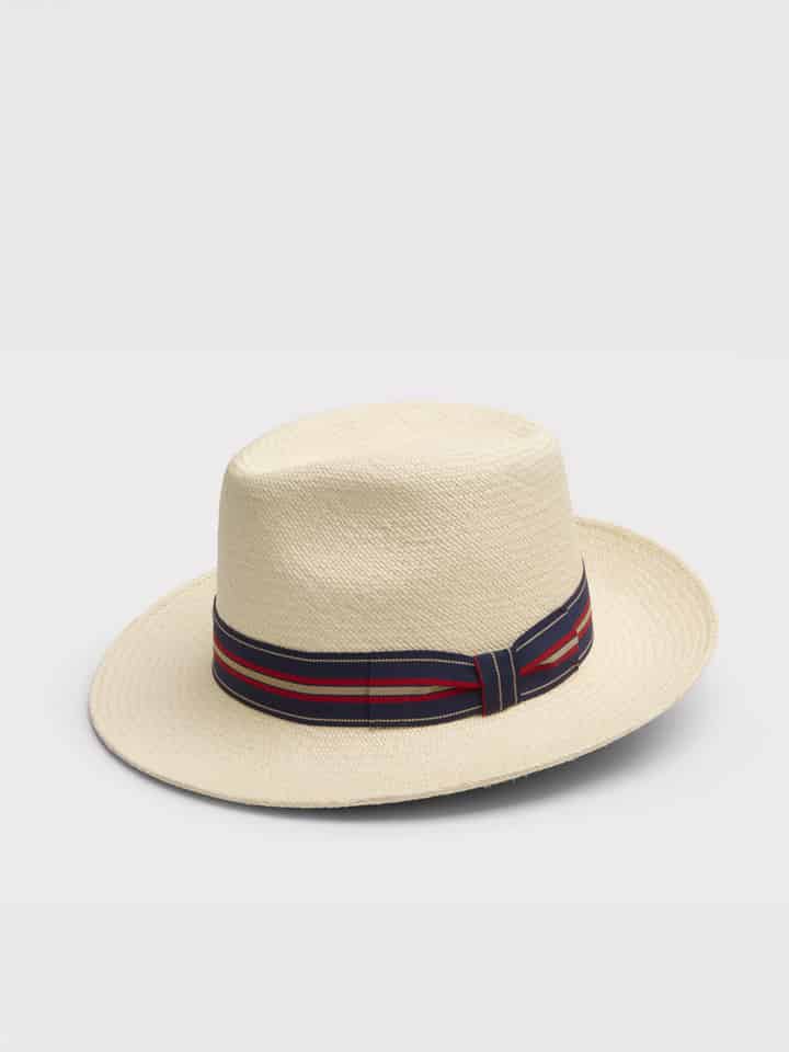 Natural Regimental Panama Hat