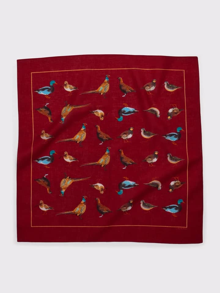 Burgundy Game Birds Giant Hank