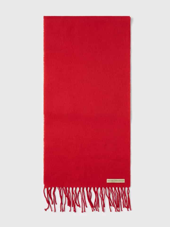 Mens red Lambswool Scarf