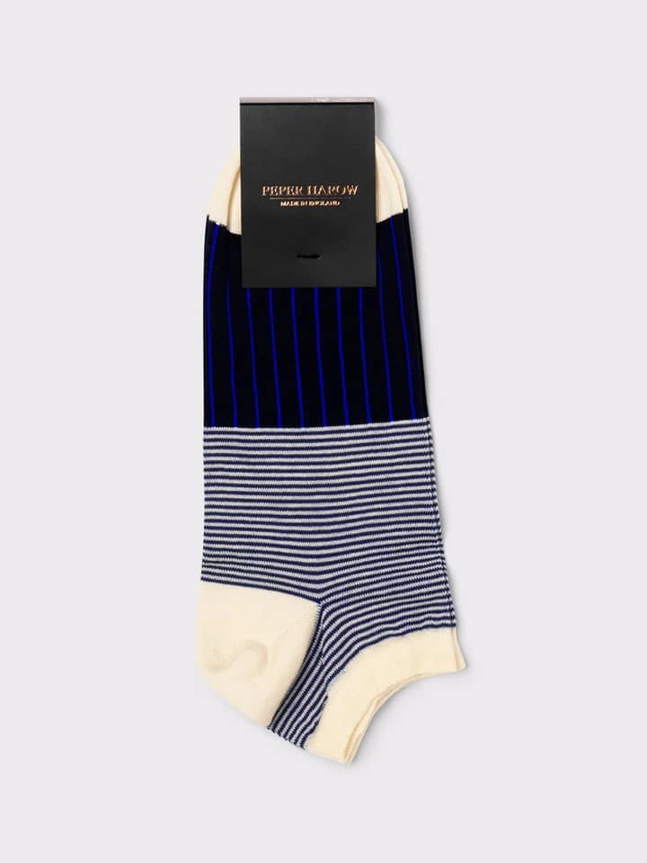 Mens-Black-Peper-Harow-Trainer-Sock-MA338-Flat