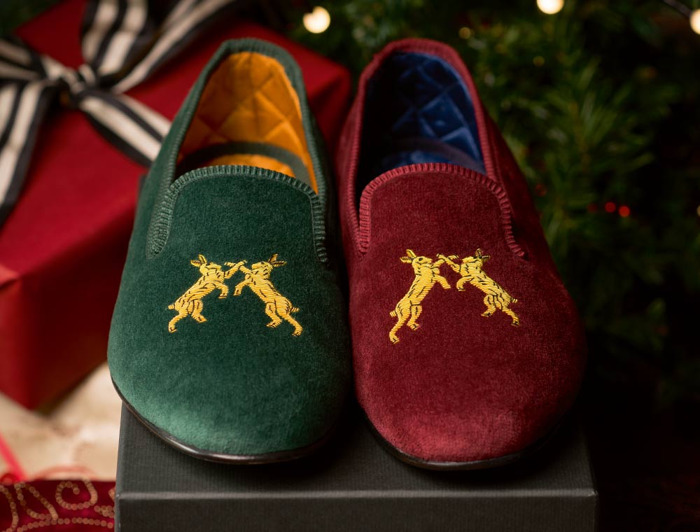 Velvet Albert Slippers Men's Velvet Albert Slippers