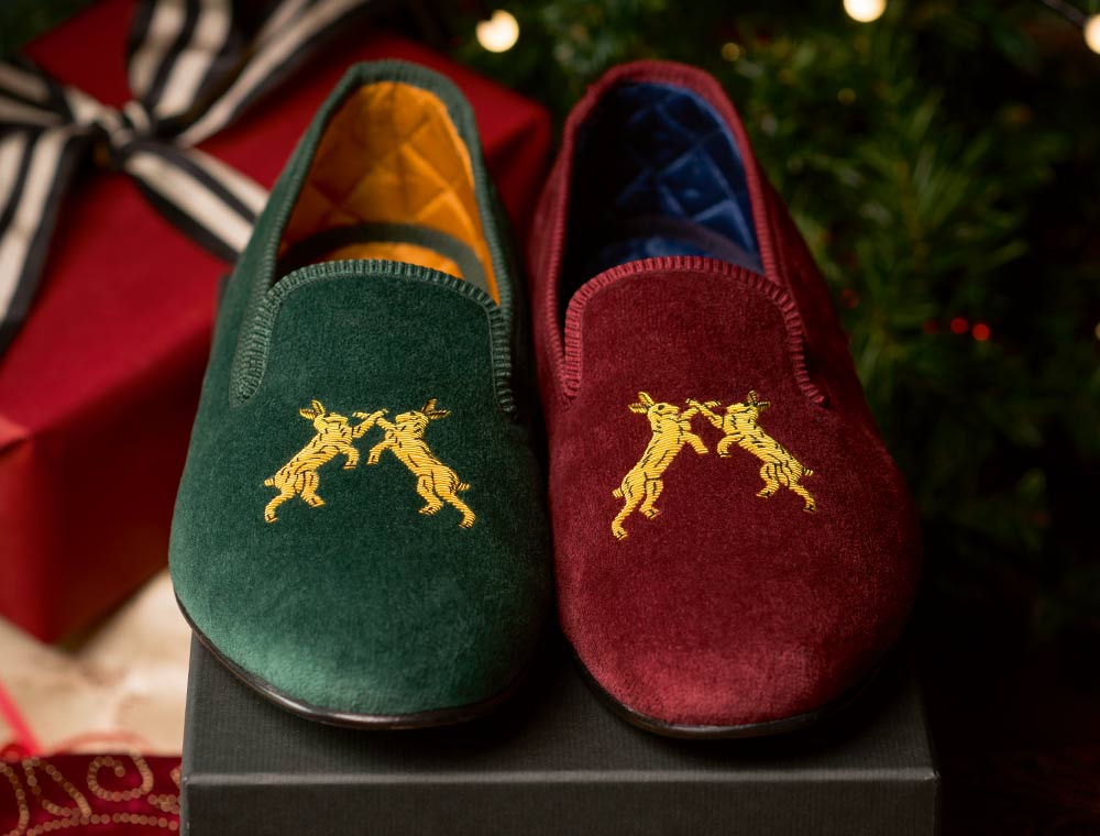 Men's Velvet Albert Slippers