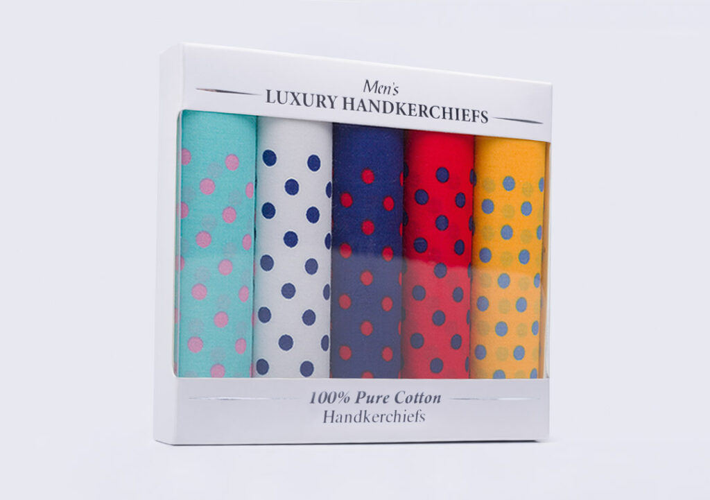5 Pack Dotty Handkerchiefs 